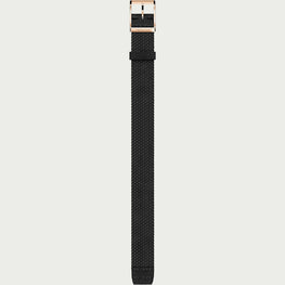 Bracelet noir tressé Tweed Co. – Modèle Dalibor, sobre et raffiné, pour montre 40 mm
