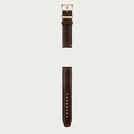 Bracelet en cuir marron Tweed Co. – Modèle Luigi, style classique et élégant, compatible 40 mm
